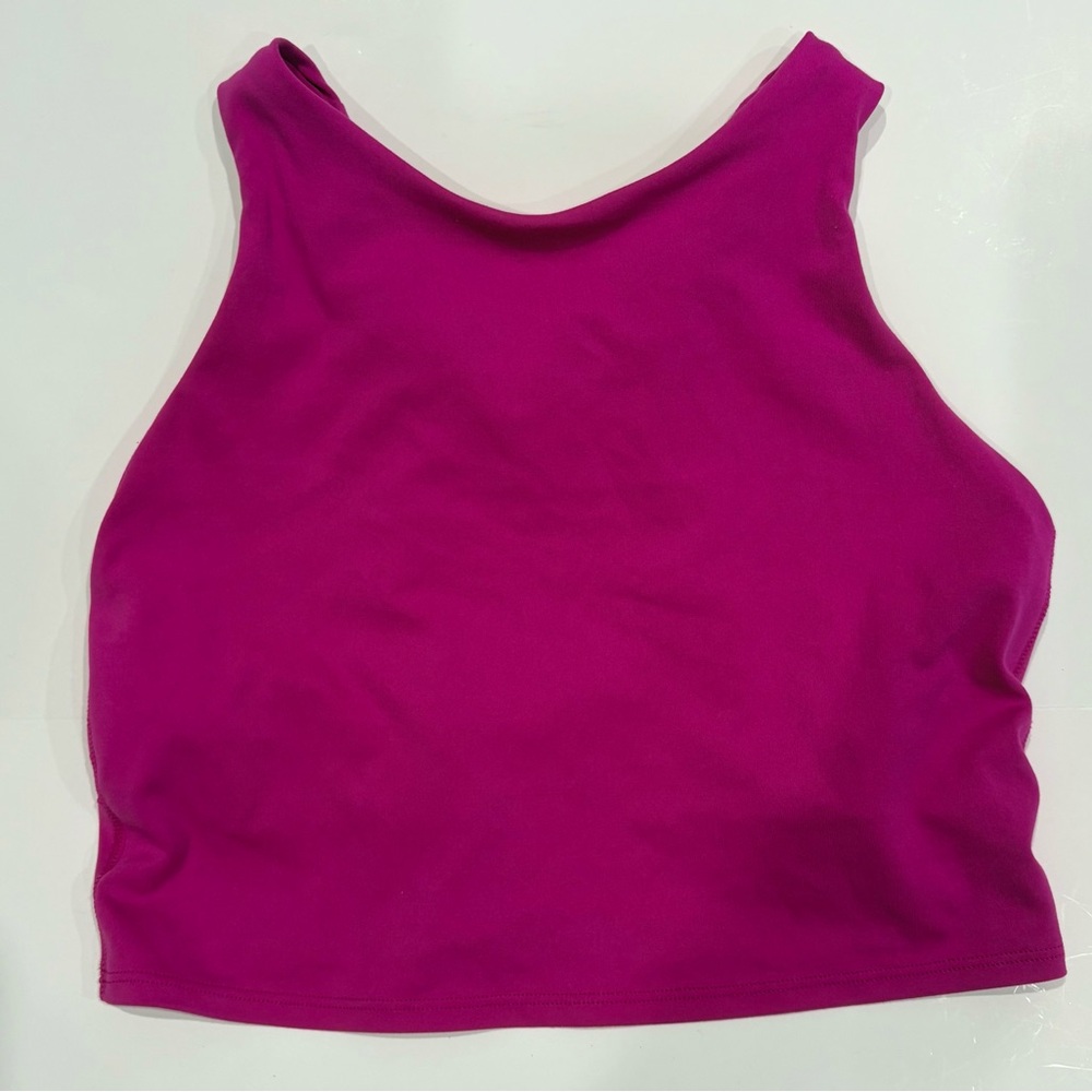 Athleta Fuchsia Crop Tank Top Sports Bra - Women Small